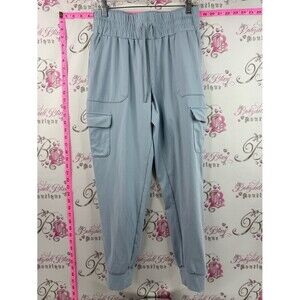 Mondetta Cargo Joggers with Elastic Waistband Light Blue with 4 pockets, comfy